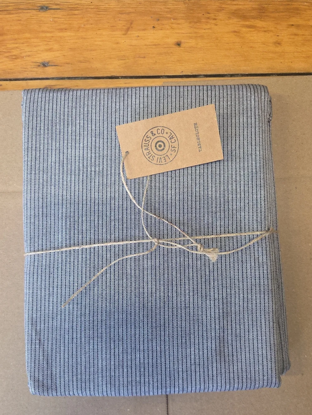 Levi’s Target Tablecloth Navy Blue White Stripe Levi 60